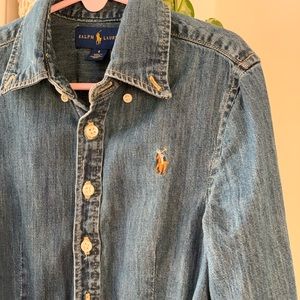 RL girls denim shirt dress 👗